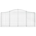 VidaXL Kosze gabionowe, 15 szt, 200x30x80/100 cm, galwanizowane żelazo