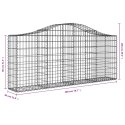 VidaXL Kosze gabionowe, 15 szt, 200x30x80/100 cm, galwanizowane żelazo
