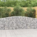 VidaXL Kosze gabionowe, 15 szt, 400x30x80/100 cm, galwanizowane żelazo