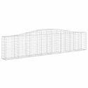 VidaXL Kosze gabionowe, 15 szt, 400x30x80/100 cm, galwanizowane żelazo