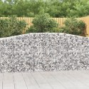 VidaXL Kosze gabionowe, 15 szt, 400x50x100/120cm, galwanizowane żelazo
