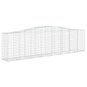 VidaXL Kosze gabionowe, 15 szt, 400x50x100/120cm, galwanizowane żelazo