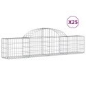 VidaXL Kosze gabionowe, 25 szt, 200x30x40/60 cm, galwanizowane żelazo