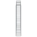 VidaXL Kosze gabionowe, 14 szt, 200x50x180/200cm, galwanizowane żelazo