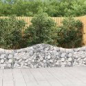 VidaXL Kosze gabionowe, 15 szt, 200x30x60/80 cm, galwanizowane żelazo
