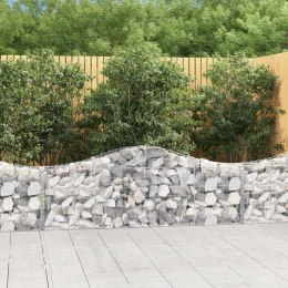 VidaXL Kosze gabionowe, 15 szt, 200x30x60/80 cm, galwanizowane żelazo
