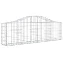 VidaXL Kosze gabionowe, 15 szt, 200x30x60/80 cm, galwanizowane żelazo