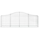 VidaXL Kosze gabionowe, 15 szt, 200x30x60/80 cm, galwanizowane żelazo