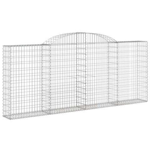 VidaXL Kosze gabionowe, 15 szt, 300x30x120/140cm, galwanizowane żelazo VidaXL Kosze gabionowe, 15 szt, 300x30x120/140cm, galwanizowane żelazo