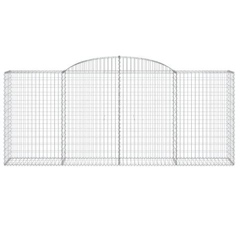 VidaXL Kosze gabionowe, 15 szt, 300x50x120/140cm, galwanizowane żelazo VidaXL Kosze gabionowe, 15 szt, 300x50x120/140cm, galwanizowane żelazo