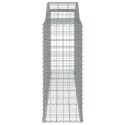 VidaXL Kosze gabionowe, 15 szt, 300x50x120/140cm, galwanizowane żelazo