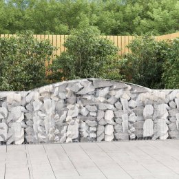 VidaXL Kosze gabionowe, 15 szt, 400x30x100/120cm, galwanizowane żelazo