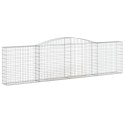 VidaXL Kosze gabionowe, 15 szt, 400x30x100/120cm, galwanizowane żelazo
