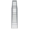 VidaXL Kosze gabionowe, 15 szt, 400x30x100/120cm, galwanizowane żelazo