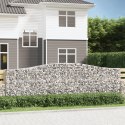 VidaXL Kosze gabionowe, 15 szt, 400x30x120/140cm, galwanizowane żelazo