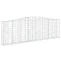 VidaXL Kosze gabionowe, 15 szt, 400x30x120/140cm, galwanizowane żelazo