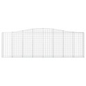 VidaXL Kosze gabionowe, 15 szt, 400x30x120/140cm, galwanizowane żelazo