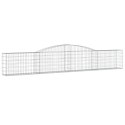 VidaXL Kosze gabionowe, 15 szt, 400x30x60/80 cm, galwanizowane żelazo