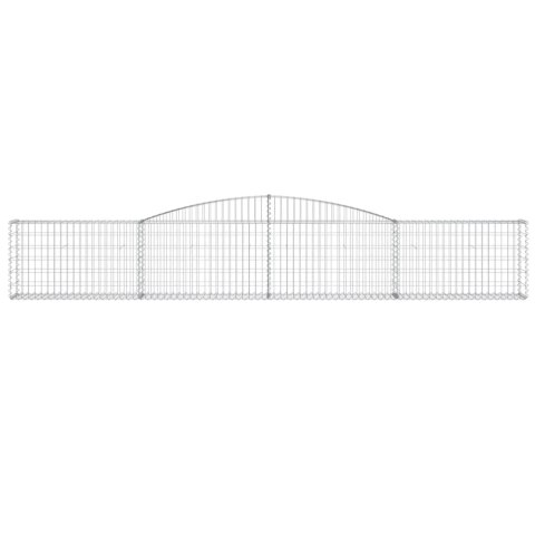 VidaXL Kosze gabionowe, 15 szt, 400x30x60/80 cm, galwanizowane żelazo VidaXL Kosze gabionowe, 15 szt, 400x30x60/80 cm, galwanizowane żelazo