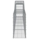 VidaXL Kosze gabionowe, 15 szt, 400x30x60/80 cm, galwanizowane żelazo
