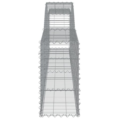 VidaXL Kosze gabionowe, 15 szt, 400x30x60/80 cm, galwanizowane żelazo VidaXL Kosze gabionowe, 15 szt, 400x30x60/80 cm, galwanizowane żelazo
