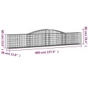 VidaXL Kosze gabionowe, 15 szt, 400x30x60/80 cm, galwanizowane żelazo