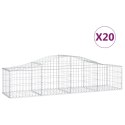 VidaXL Kosze gabionowe, 20 szt, 200x50x40/60 cm, galwanizowane żelazo