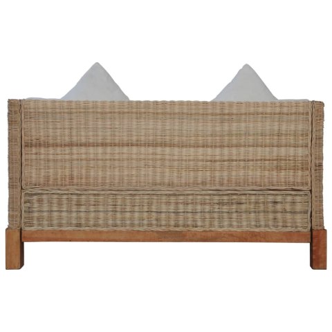VidaXL 2-częściowy zestaw wypoczynkowy z poduszkami, naturalny rattan VidaXL 2-częściowy zestaw wypoczynkowy z poduszkami, naturalny rattan