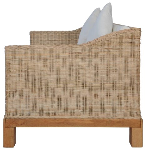 VidaXL 2-częściowy zestaw wypoczynkowy z poduszkami, naturalny rattan VidaXL 2-częściowy zestaw wypoczynkowy z poduszkami, naturalny rattan