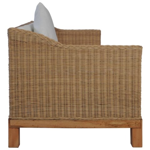 VidaXL 2-częściowy zestaw wypoczynkowy z poduszkami, naturalny rattan VidaXL 2-częściowy zestaw wypoczynkowy z poduszkami, naturalny rattan