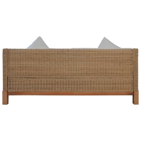VidaXL 2-częściowy zestaw wypoczynkowy z poduszkami, naturalny rattan VidaXL 2-częściowy zestaw wypoczynkowy z poduszkami, naturalny rattan