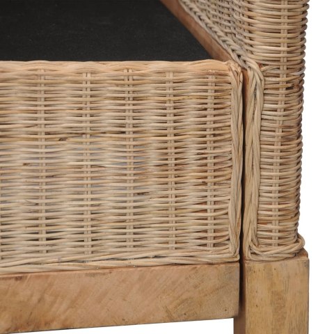VidaXL 2-częściowy zestaw wypoczynkowy z poduszkami, naturalny rattan VidaXL 2-częściowy zestaw wypoczynkowy z poduszkami, naturalny rattan