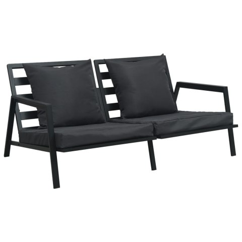 VidaXL 5-cz. zestaw mebli do ogrodu, poduszki, aluminium, ciemnoszary VidaXL 5-cz. zestaw mebli do ogrodu, poduszki, aluminium, ciemnoszary