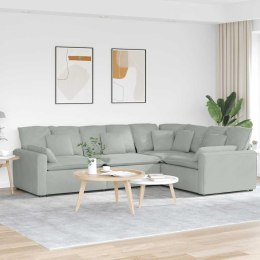 VidaXL Sofa modułowa z poduszkami aksamitna jasnoszara