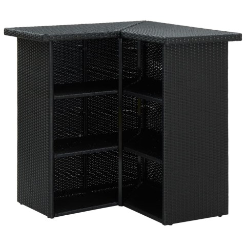 VidaXL 16-cz. zestaw barowy do ogrodu, z poduszkami, rattan PE, czarny VidaXL 16-cz. zestaw barowy do ogrodu, z poduszkami, rattan PE, czarny