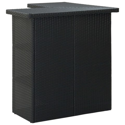 VidaXL 16-cz. zestaw barowy do ogrodu, z poduszkami, rattan PE, czarny VidaXL 16-cz. zestaw barowy do ogrodu, z poduszkami, rattan PE, czarny