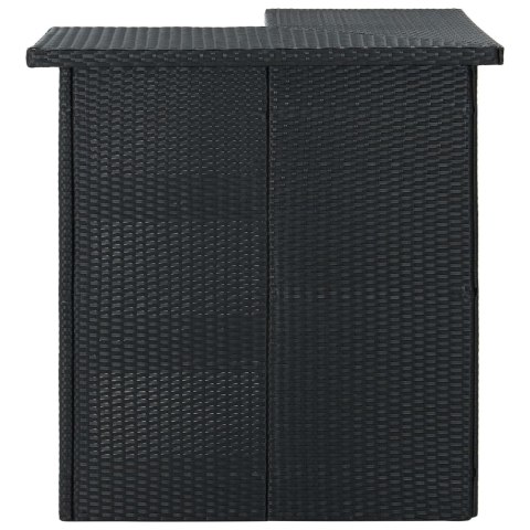 VidaXL 16-cz. zestaw barowy do ogrodu, z poduszkami, rattan PE, czarny VidaXL 16-cz. zestaw barowy do ogrodu, z poduszkami, rattan PE, czarny