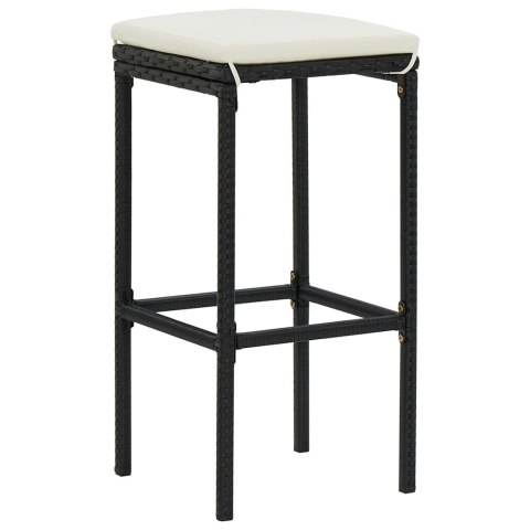 VidaXL 16-cz. zestaw barowy do ogrodu, z poduszkami, rattan PE, czarny VidaXL 16-cz. zestaw barowy do ogrodu, z poduszkami, rattan PE, czarny