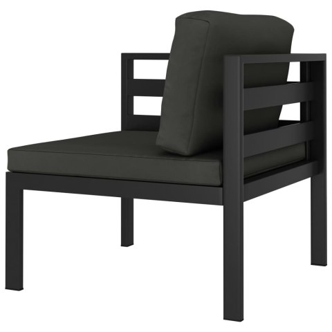 VidaXL 8-cz. zestaw mebli ogrodowych, poduszki, aluminium, antracyt VidaXL 8-cz. zestaw mebli ogrodowych, poduszki, aluminium, antracyt