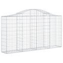 VidaXL Kosze gabionowe, 18 szt, 200x30x100/120cm, galwanizowane żelazo