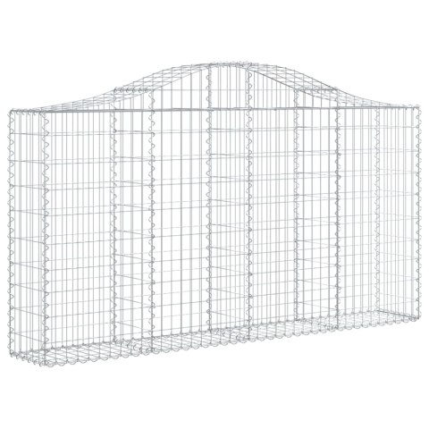 VidaXL Kosze gabionowe, 18 szt, 200x30x100/120cm, galwanizowane żelazo VidaXL Kosze gabionowe, 18 szt, 200x30x100/120cm, galwanizowane żelazo