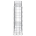VidaXL Kosze gabionowe, 18 szt, 200x30x100/120cm, galwanizowane żelazo