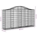 VidaXL Kosze gabionowe, 18 szt, 200x30x100/120cm, galwanizowane żelazo