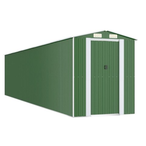 VidaXL Szopa ogrodowa, zielona, 192x938x223 cm, stal galwanizowana VidaXL Szopa ogrodowa, zielona, 192x938x223 cm, stal galwanizowana