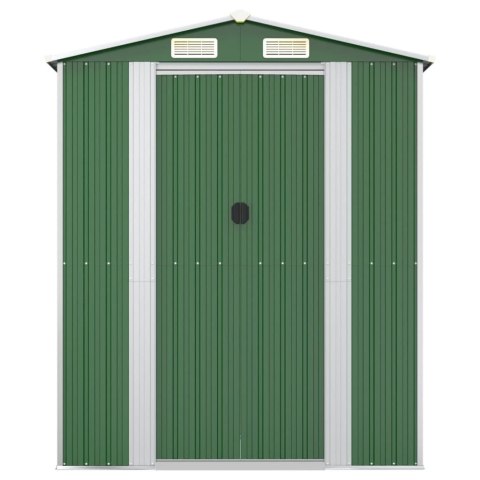 VidaXL Szopa ogrodowa, zielona, 192x938x223 cm, stal galwanizowana VidaXL Szopa ogrodowa, zielona, 192x938x223 cm, stal galwanizowana