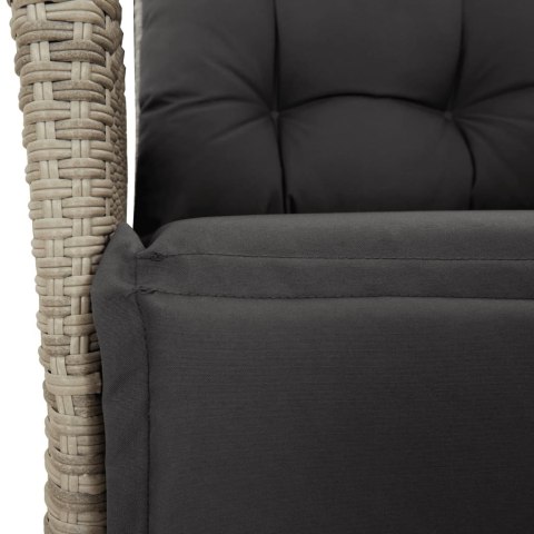 VidaXL 7-cz. zestaw mebli ogrodowych z poduszkami, szary, rattan PE VidaXL 7-cz. zestaw mebli ogrodowych z poduszkami, szary, rattan PE