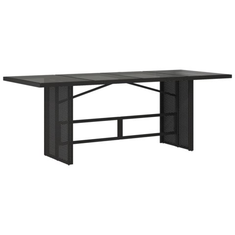 VidaXL 9-cz. zestaw mebli ogrodowych z poduszkami, czarny, rattan PE VidaXL 9-cz. zestaw mebli ogrodowych z poduszkami, czarny, rattan PE