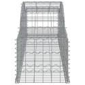 VidaXL Kosze gabionowe, 15 szt, 300x50x40/60 cm, galwanizowane żelazo