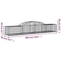 VidaXL Kosze gabionowe, 15 szt, 300x50x40/60 cm, galwanizowane żelazo