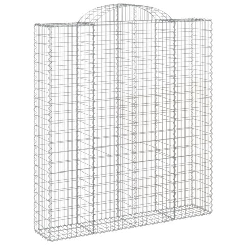 VidaXL Kosze gabionowe, 7 szt, 200x50x220/240 cm, galwanizowane żelazo VidaXL Kosze gabionowe, 7 szt, 200x50x220/240 cm, galwanizowane żelazo